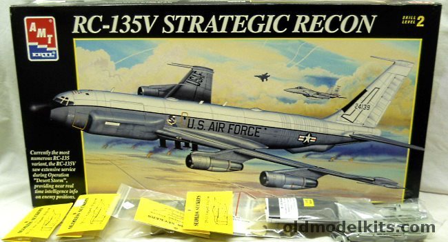 AMT 1/72 RC-135V Strategic Recon With Four Seamless Suckers T-33  Engines and True Details Wheel Set, 8956 plastic model kit